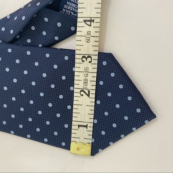 Club Room Men’s Blue Polka Dot Tie - Picture 2 of 4